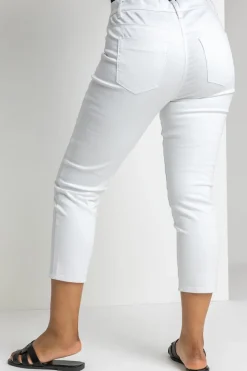 Jeans & Jeggings>Roman Petite Stretch Crop Denim Jegging White