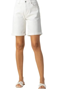 Shorts>Roman Turned Hem Denim Stretch Shorts White