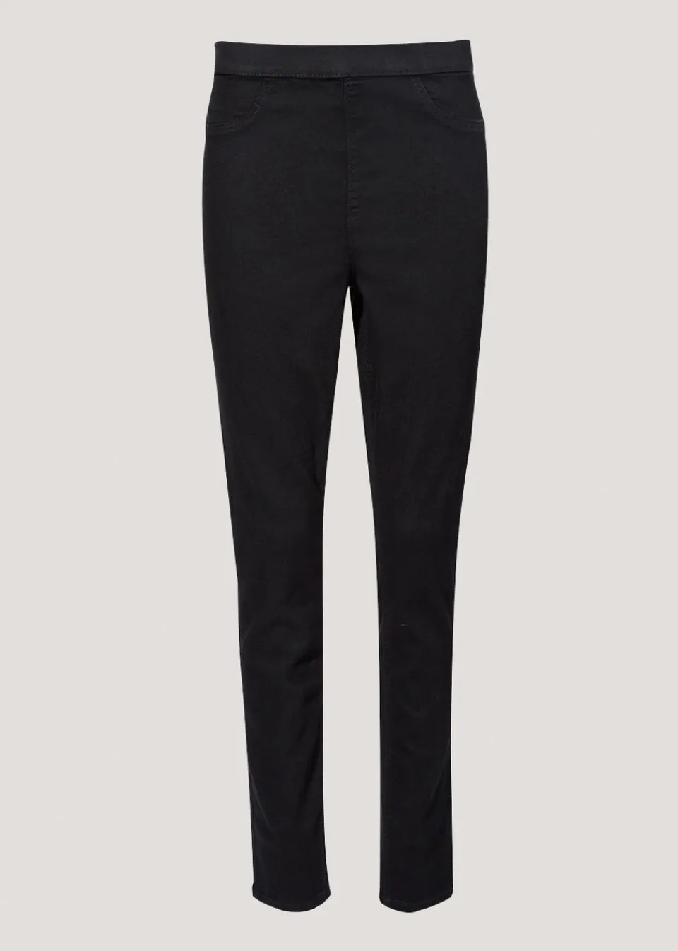Jeans & Jeggings>Papaya Denim Rosie Black Pull On Jeggings (Long Length)