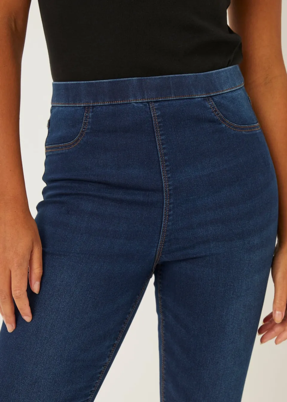 Jeans & Jeggings>Papaya Denim Rosie Dark Wash Pull On Jeggings