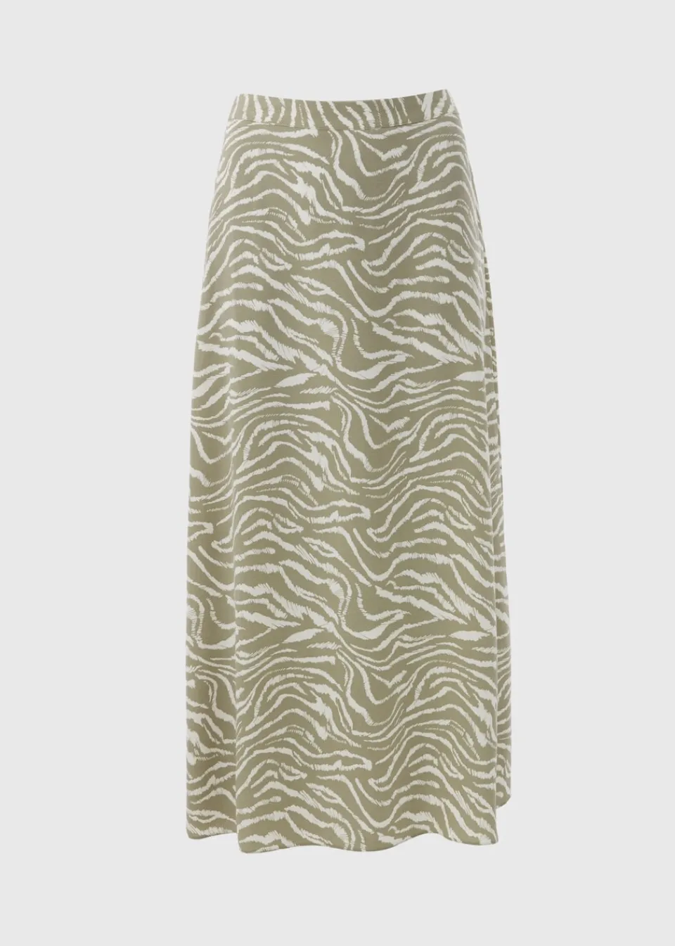 Skirts> Sage Animal Print Flared Midi Skirt
