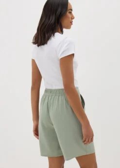 Shorts>Papaya Sage Green Clipper Shorts
