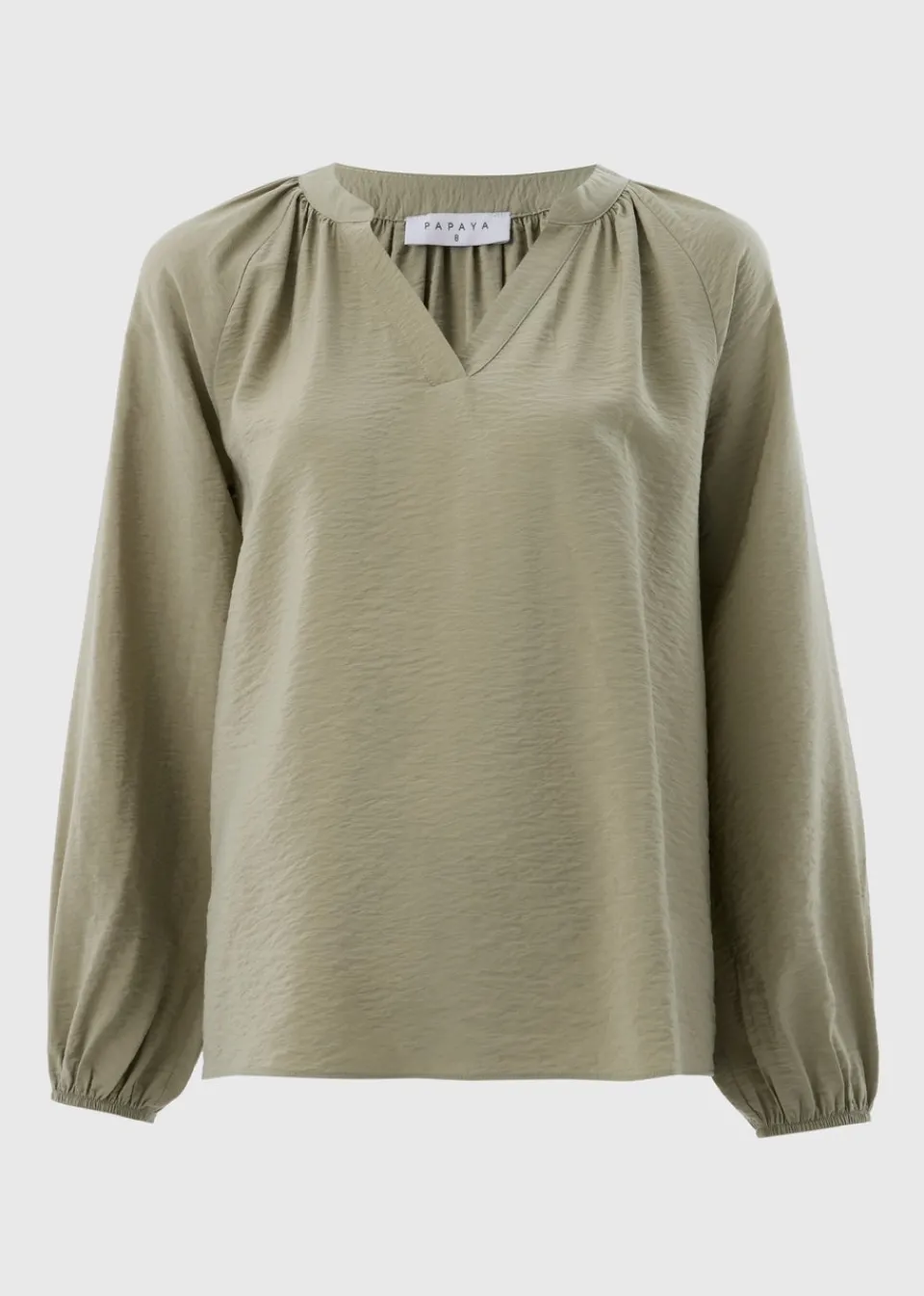 Tops>Papaya Sage Green Popover Blouse