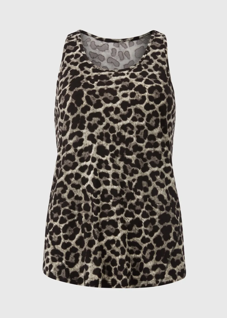 Tops>Souluxe Brown Leopard Vest Top