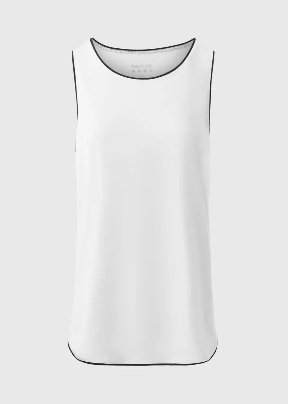 Tops>Souluxe White Piped Vest