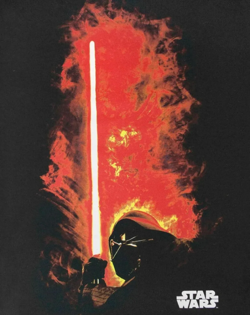 Tops>Star Wars Black Darth Vader Lightsaber T Shirt