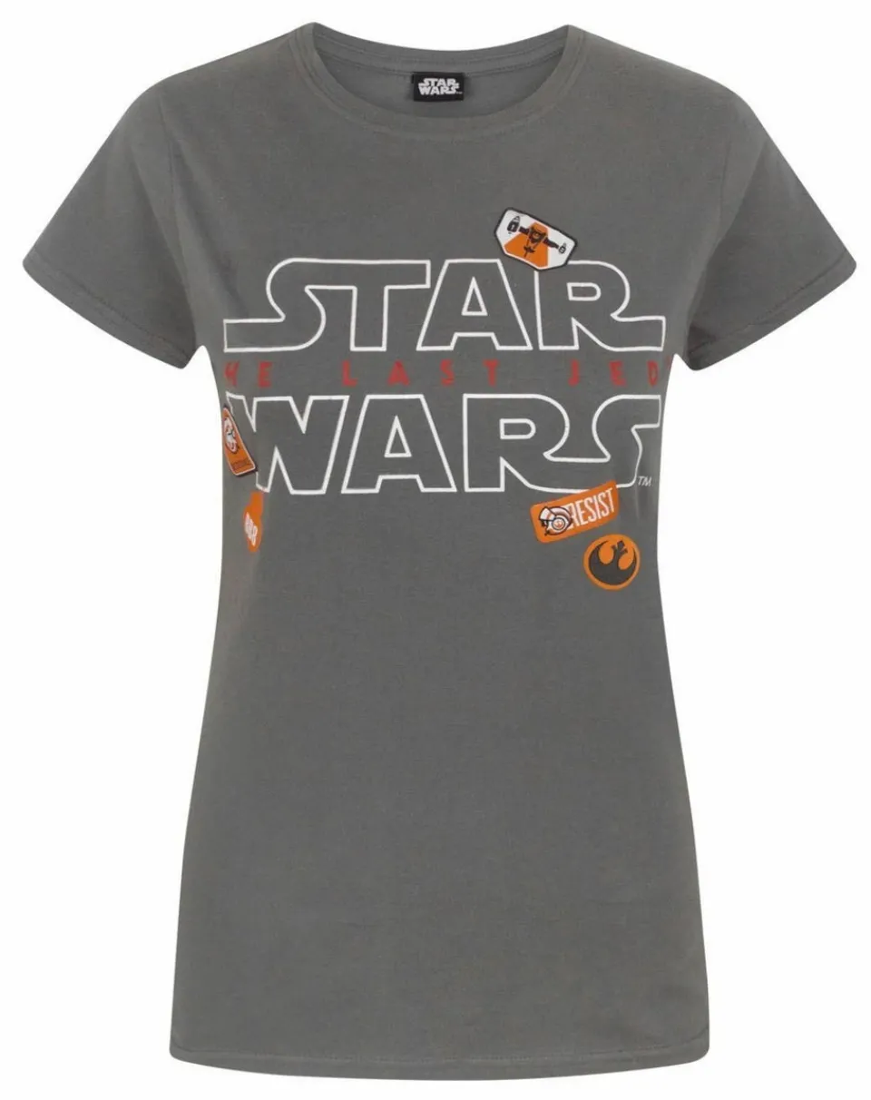 T-Shirts>Star Wars Grey Badges T Shirt