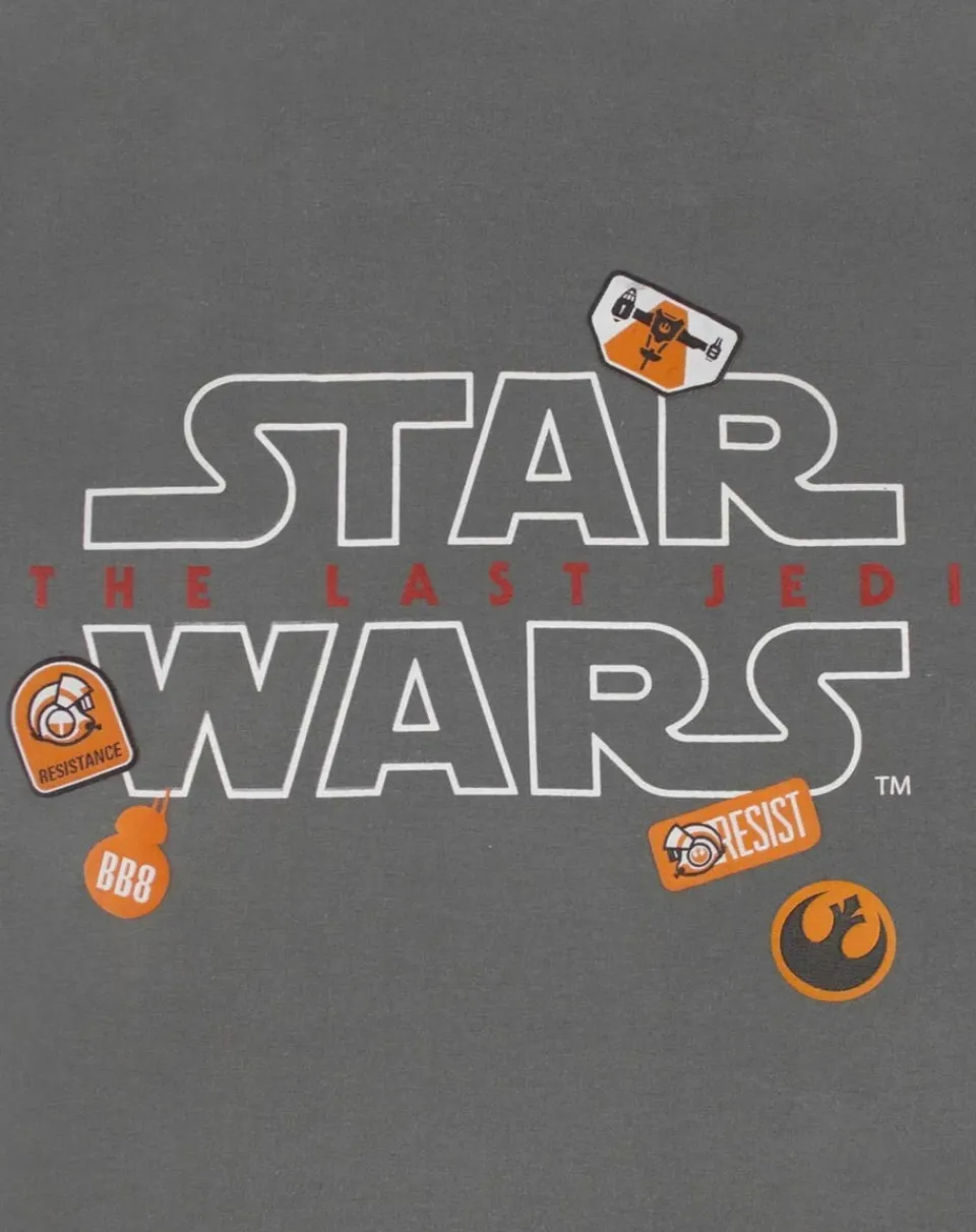 T-Shirts>Star Wars Grey Badges T Shirt