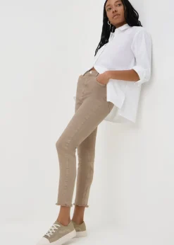 Jeans & Jeggings>Papaya Denim Stone April Ankle Grazer Jeans