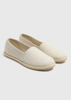 Footwear> Stone Espadrille Ballet Shoes