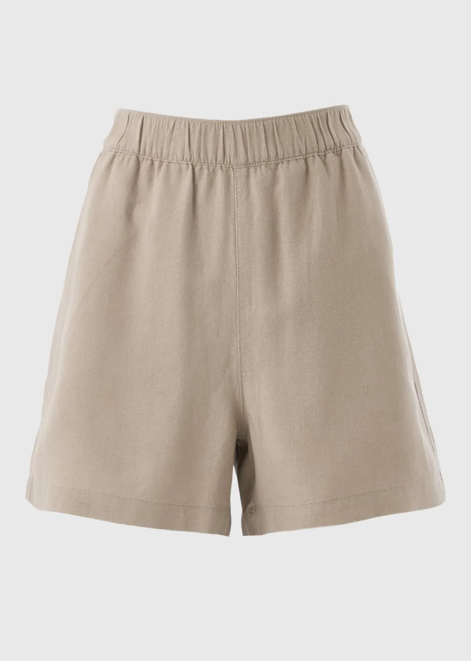 Shorts>Papaya Stone Linen Blend Shorts