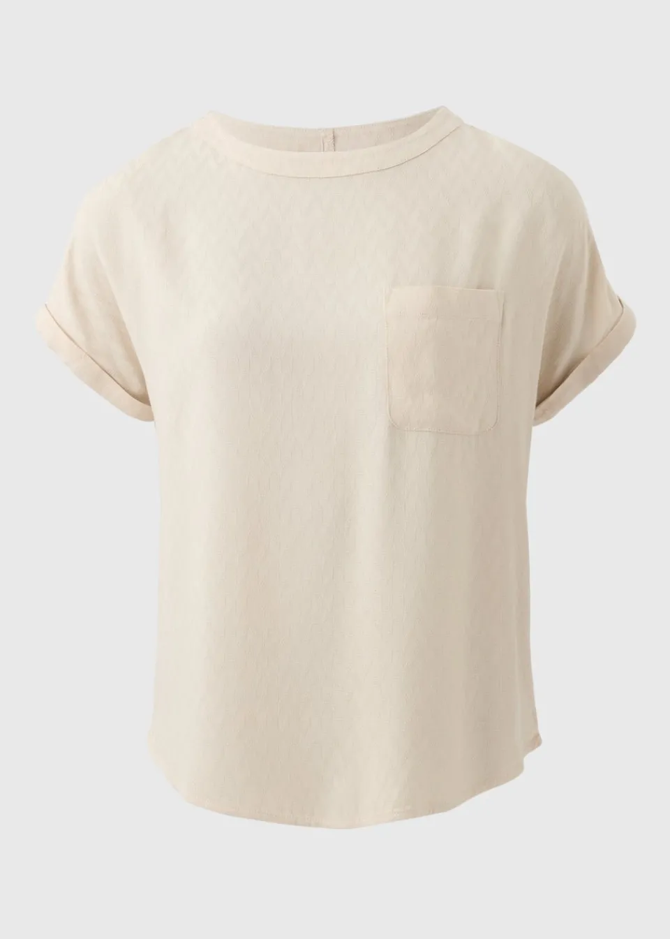 Tops>Papaya Stone Pocket Box Top