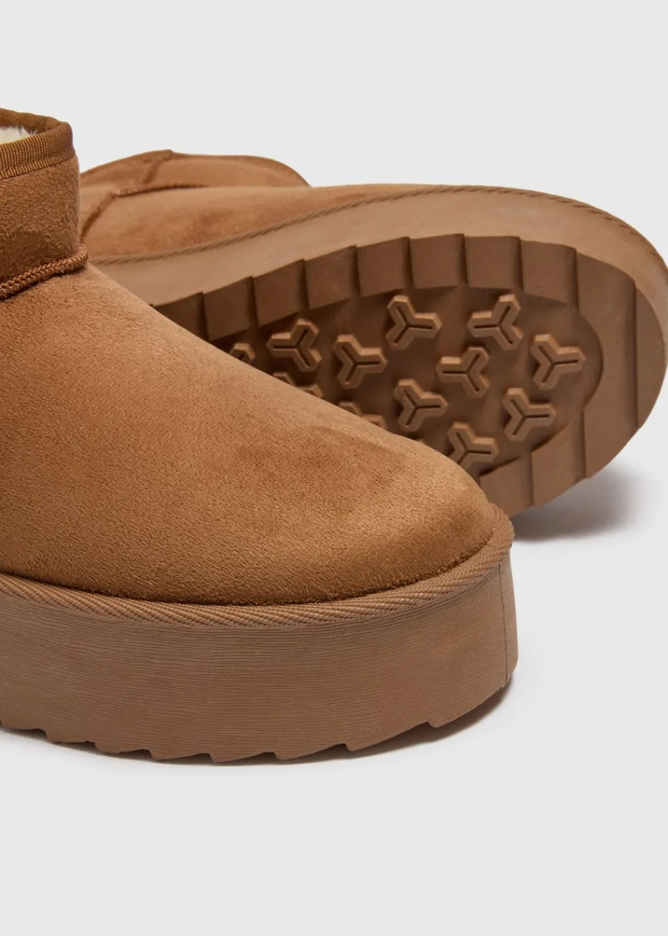 Footwear>Papaya Tan Platform Snug Boots