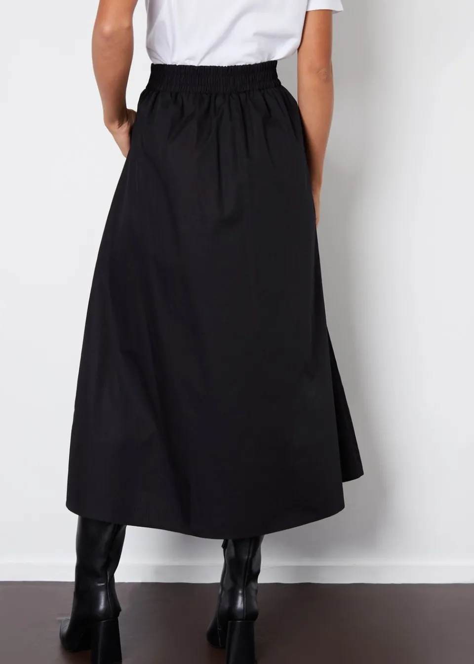 Skirts>Threadbare Black Orkney Maxi Skirt with Pockets