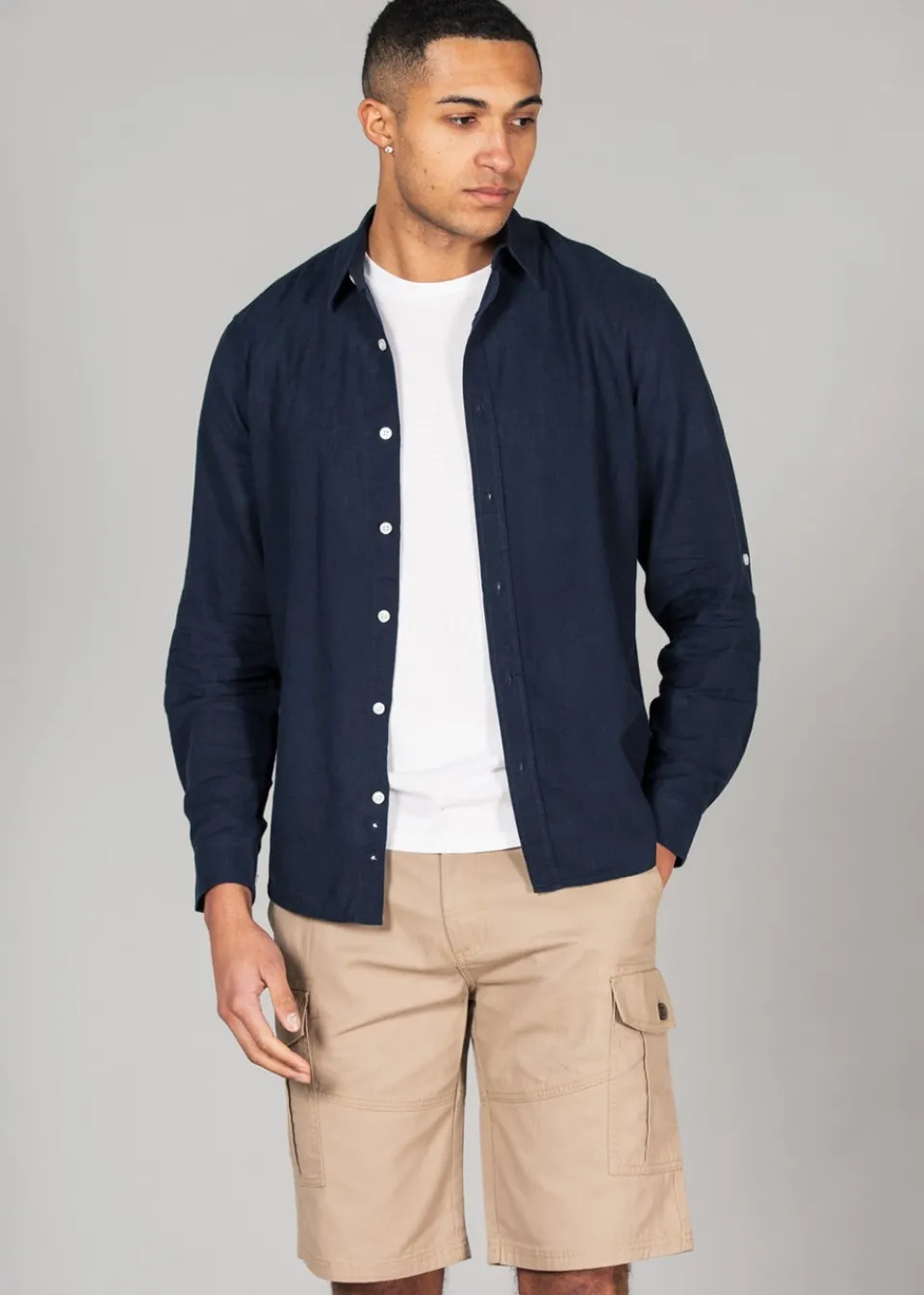 Shorts>Tokyo Laundry Stone Cotton Cargo Shorts