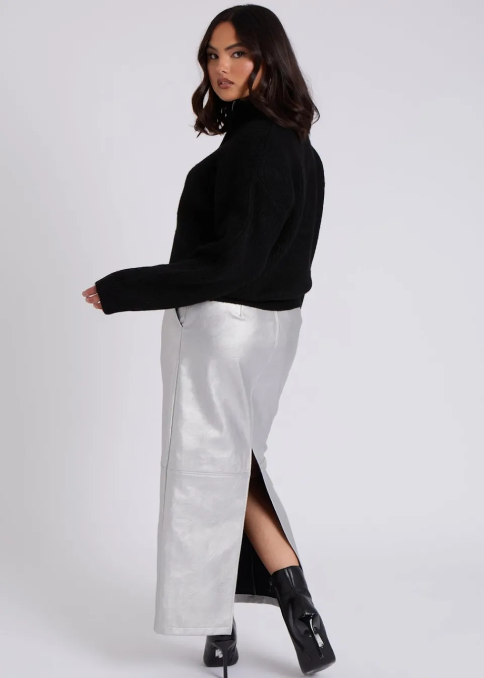Tops>Urban Bliss Ribbed Half Zip Jumper Black