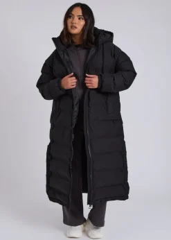 Coats & Jackets>Urban Bliss Black Seamless Maxi Puffer Coat