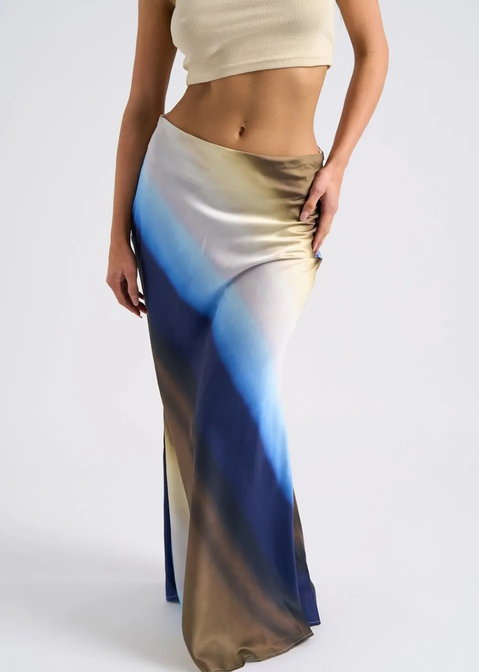 Skirts>Urban Bliss Blue Ombre Bias Cut Maxi Skirt