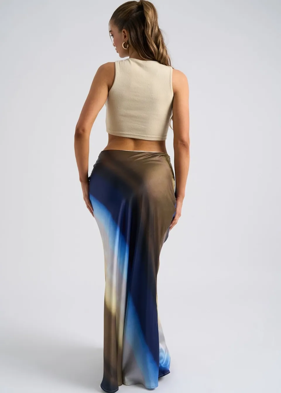 Skirts>Urban Bliss Blue Ombre Bias Cut Maxi Skirt