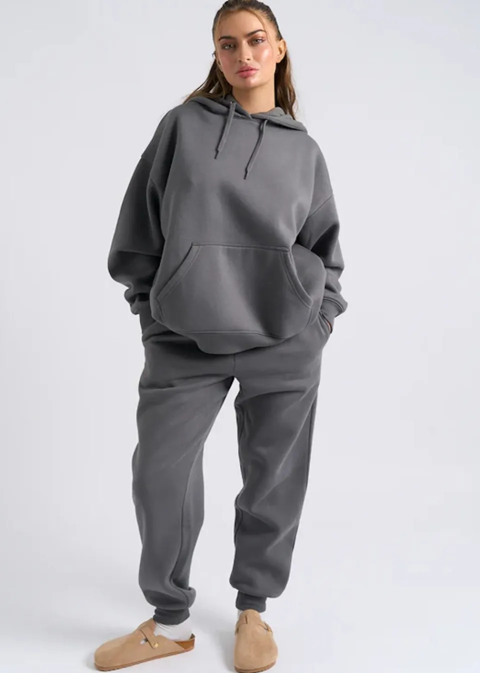 Trousers>Urban Bliss Charcoal Cuffed Jogger