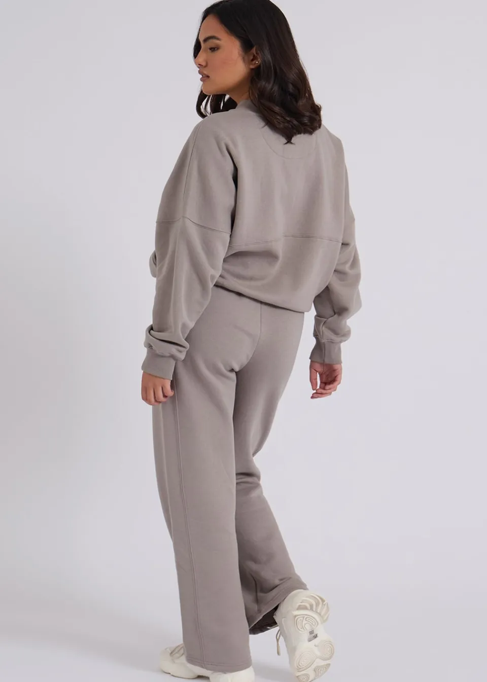 Tops>Urban Bliss Charcoal Grey Bomber & Wide Leg Jogger Set