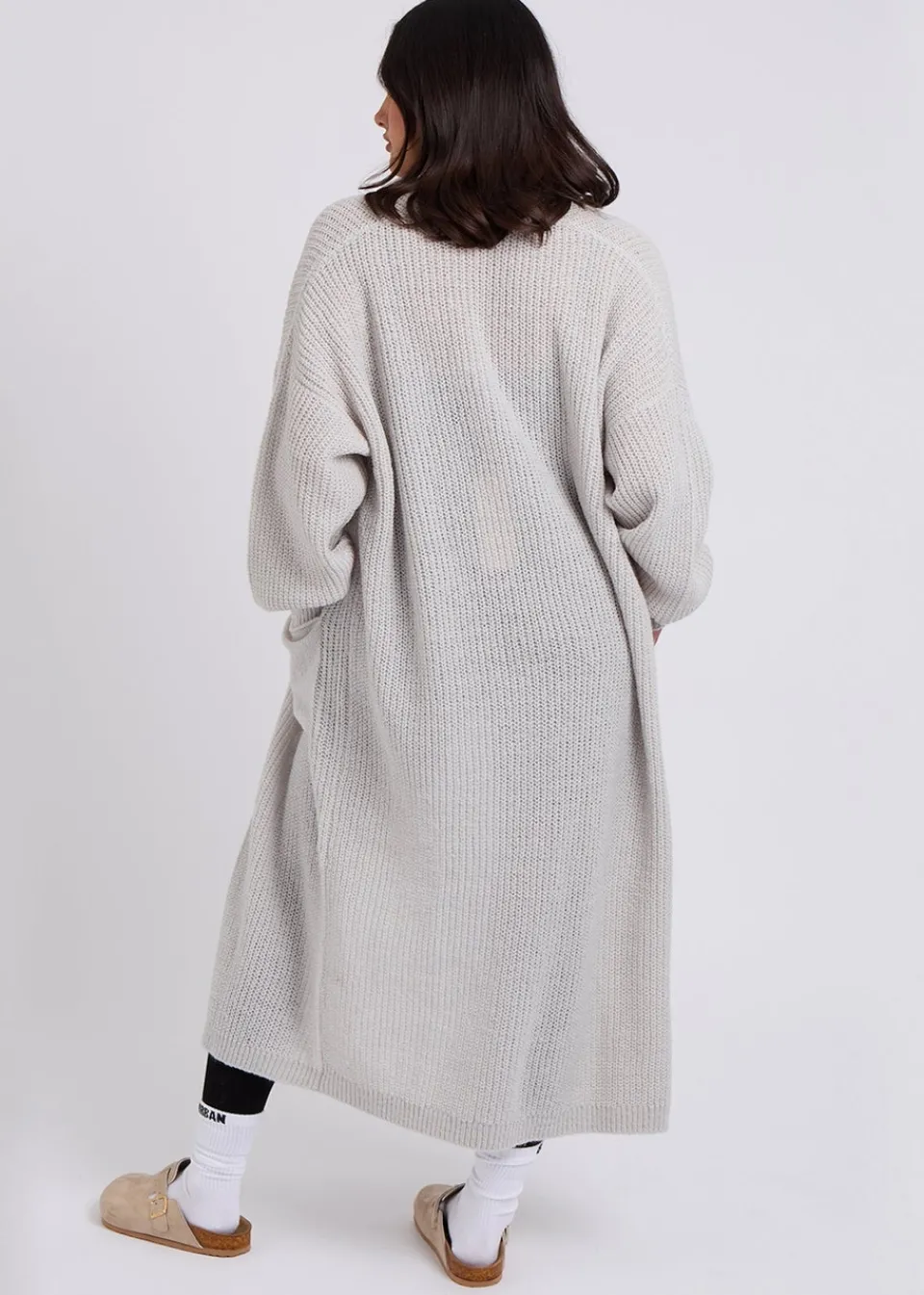 Tops>Urban Bliss Grey Chunky Longline Cardigan