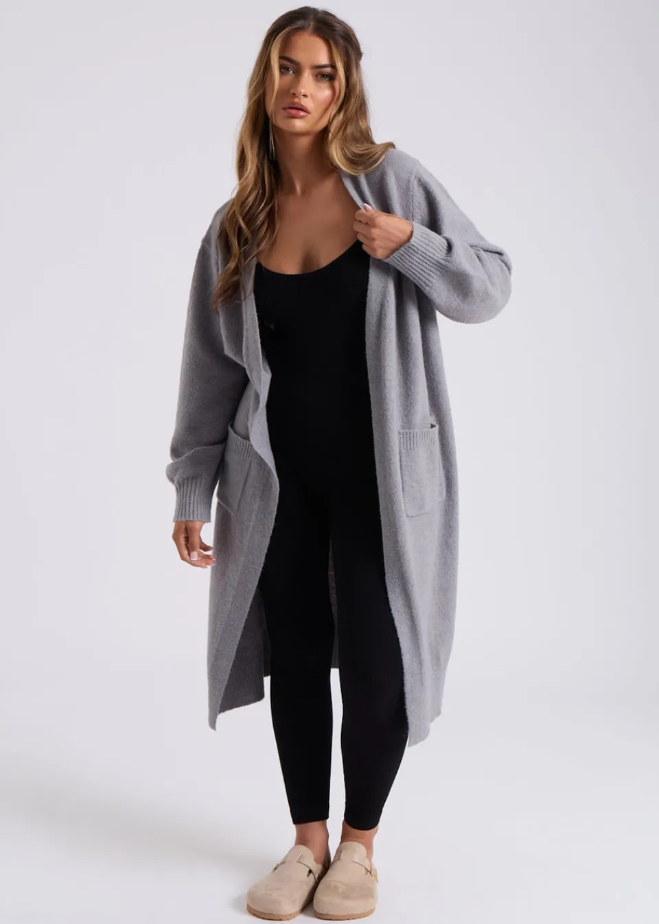 Tops>Urban Bliss Longline Cardigan Grey