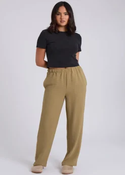 Trousers>Urban Bliss Wide Leg Pant Khaki