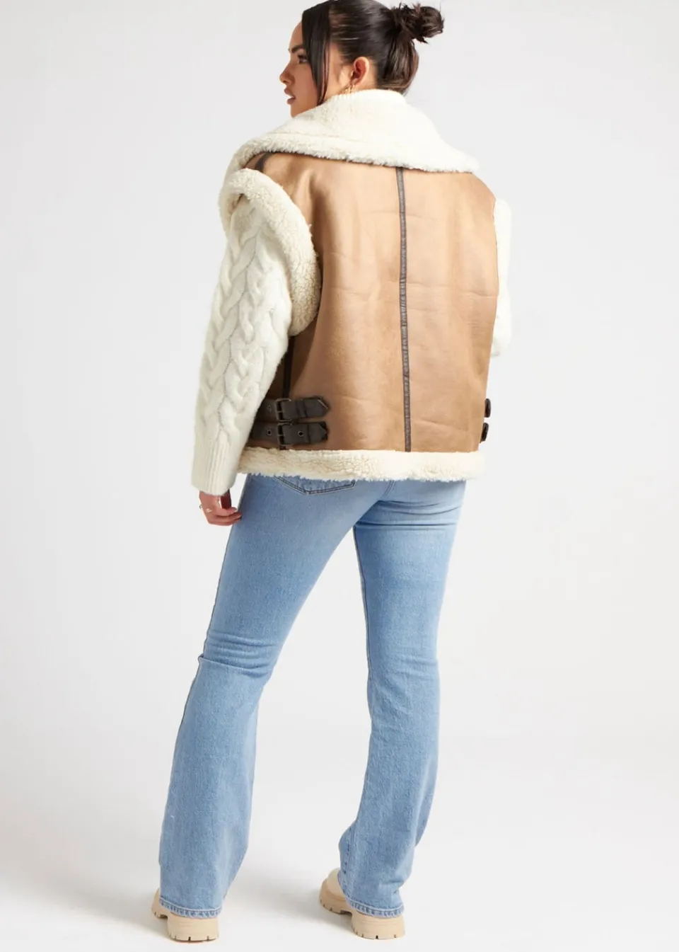Coats & Jackets>Urban Bliss Mink Bonded Avaitor Gilet
