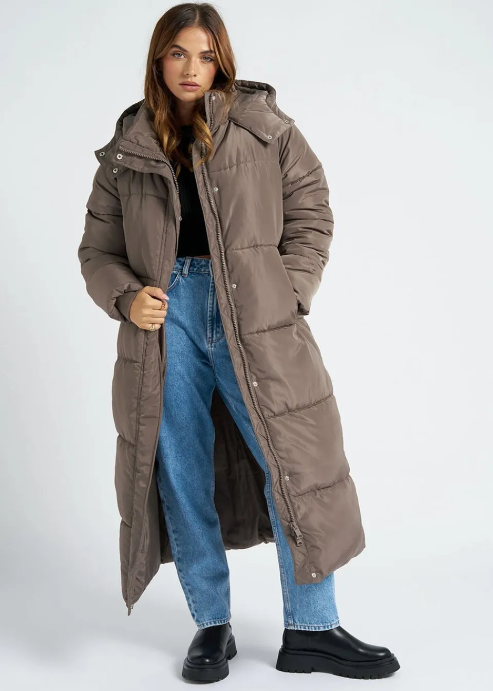Coats & Jackets>Urban Bliss Mink Maxi Puffer Coat