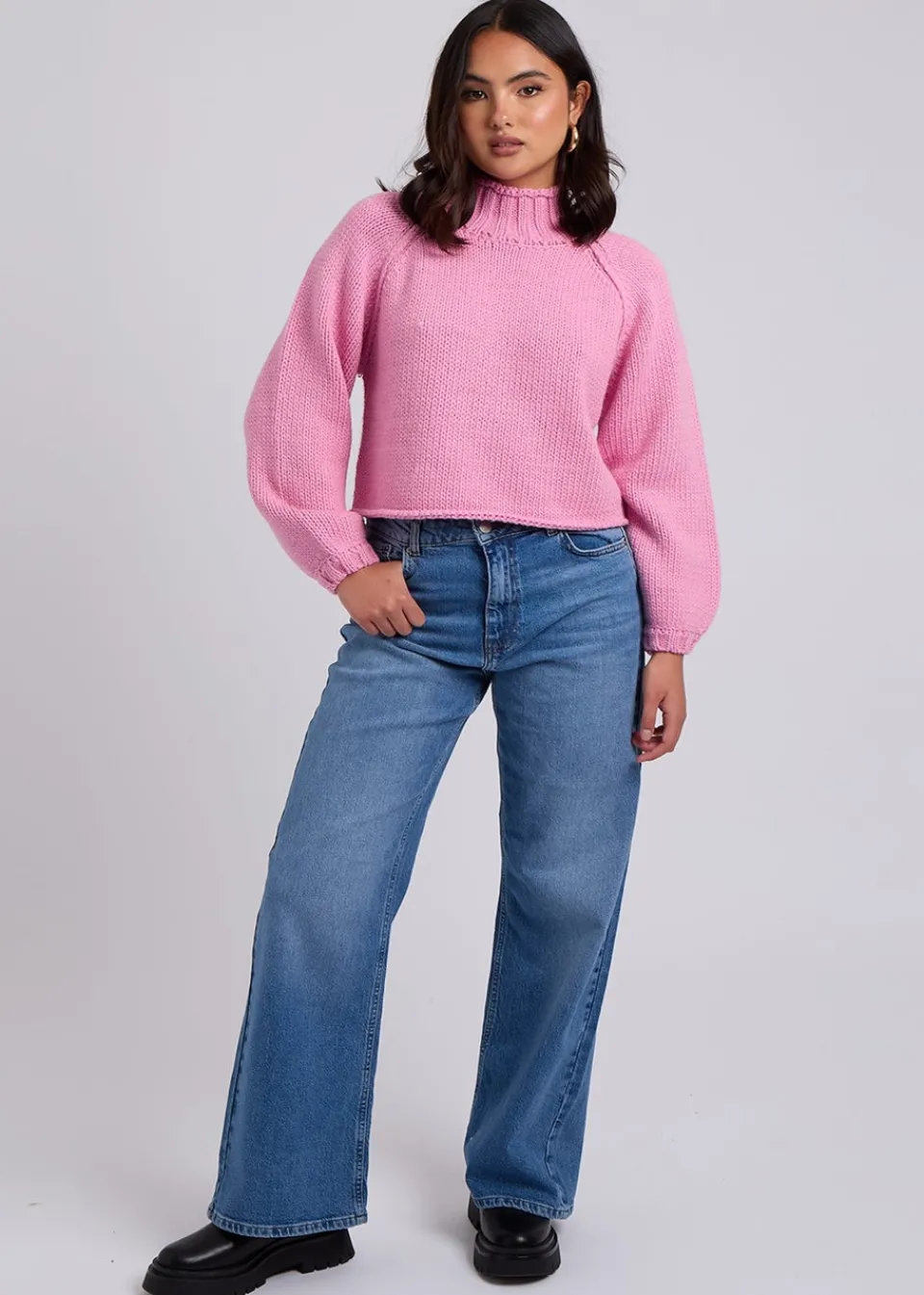 Tops>Urban Bliss Exposed Seam Jumper Pink
