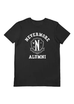 T-Shirts>Wednesday Black/White Nevermore Alumni T-Shirt