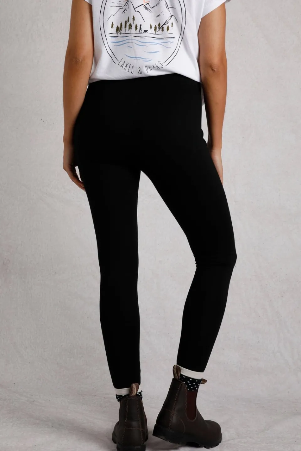 Loungewear>Weird Fish Black Lilliane High Waisted Leggings