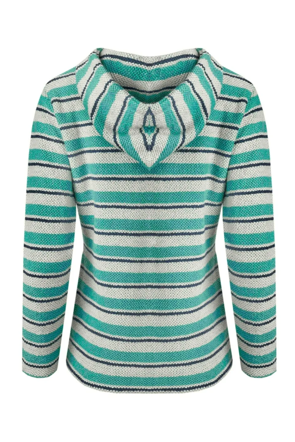 Tops>Weird Fish Blue Ally 1/4 Zip Stripe Hoodie