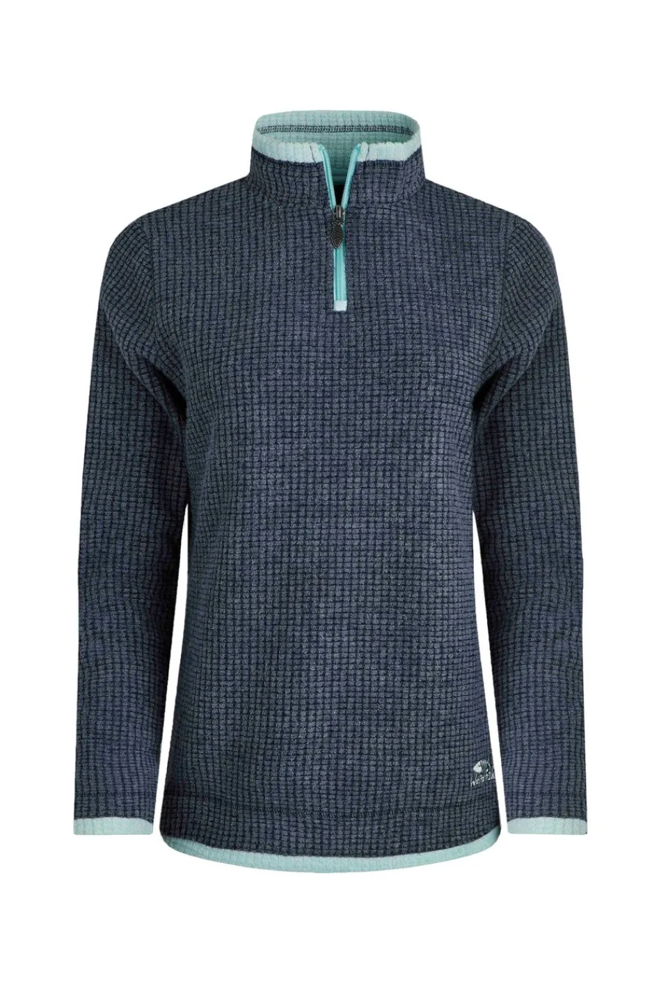 Coats & Jackets>Weird Fish Blue Beye 1/4 Zip Grid Fleece
