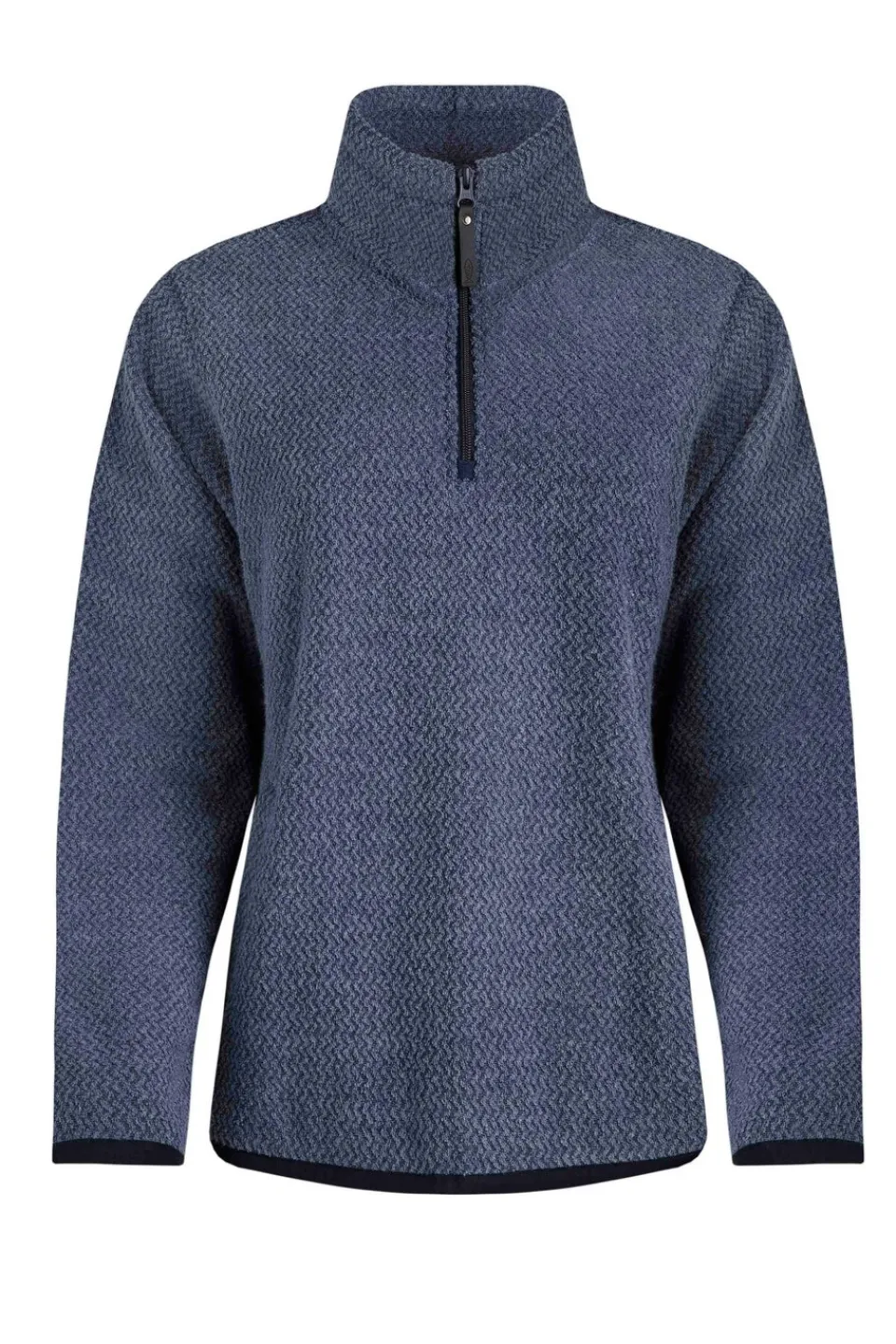 Coats & Jackets>Weird Fish Blue Odina 1/4 Zip Zig Zag Fleece