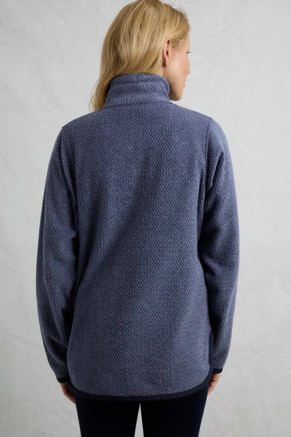 Coats & Jackets>Weird Fish Blue Odina 1/4 Zip Zig Zag Fleece