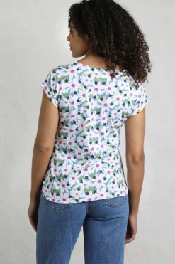 T-Shirts>Weird Fish Blue Paw Paw Printed T-Shirt
