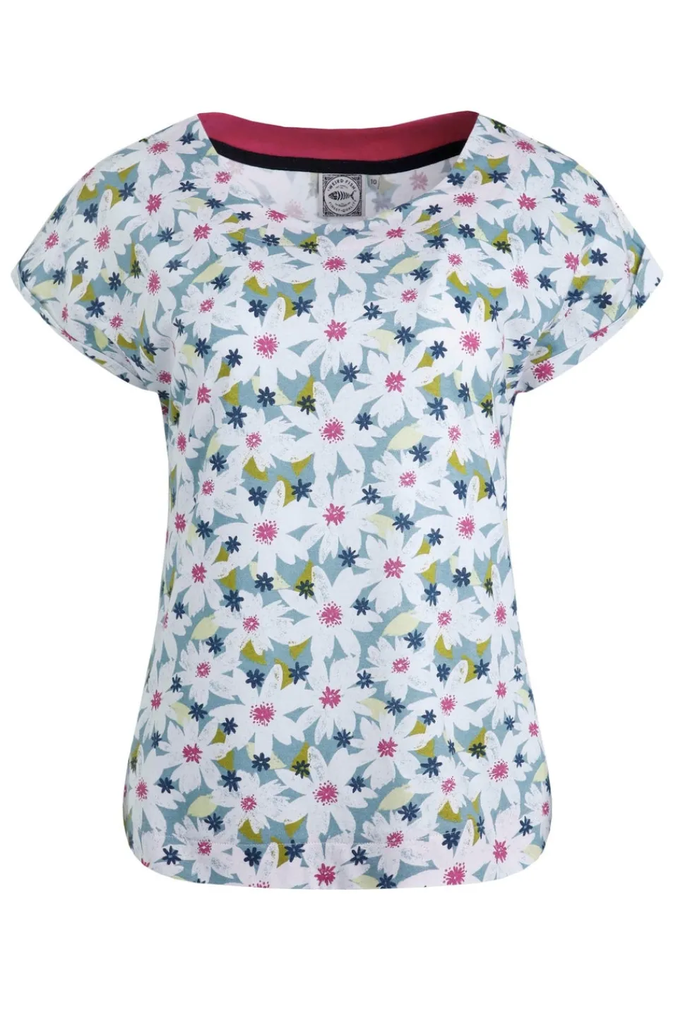 T-Shirts>Weird Fish Blue Paw Paw Printed T-Shirt