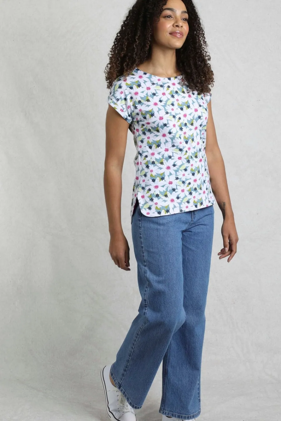 T-Shirts>Weird Fish Blue Paw Paw Printed T-Shirt