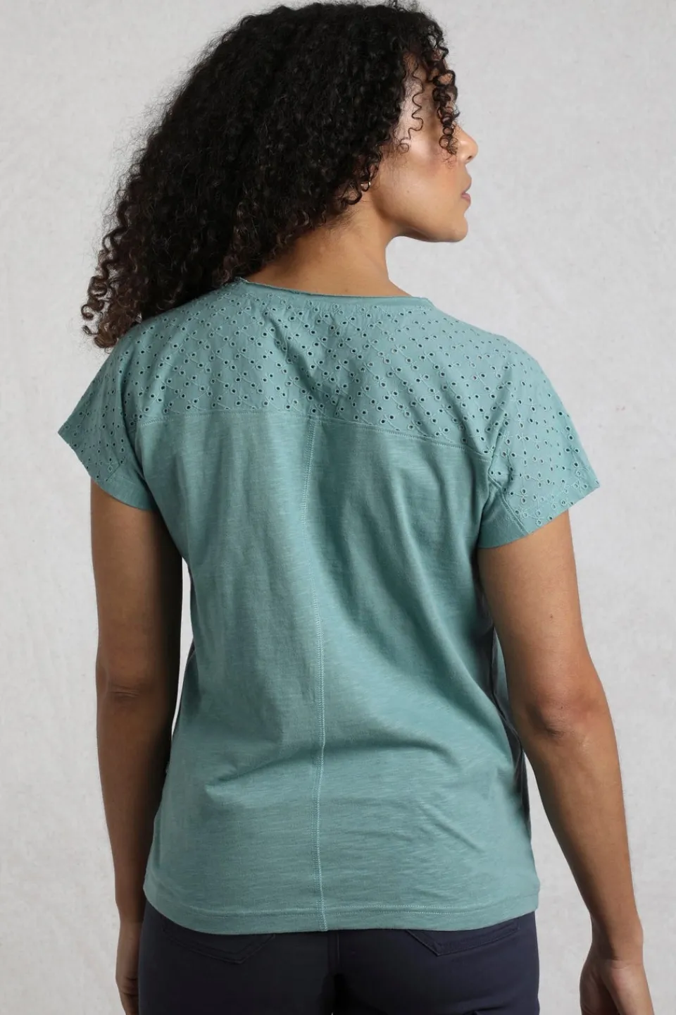 T-Shirts>Weird Fish Blue Pernille Cutaway T-Shirt