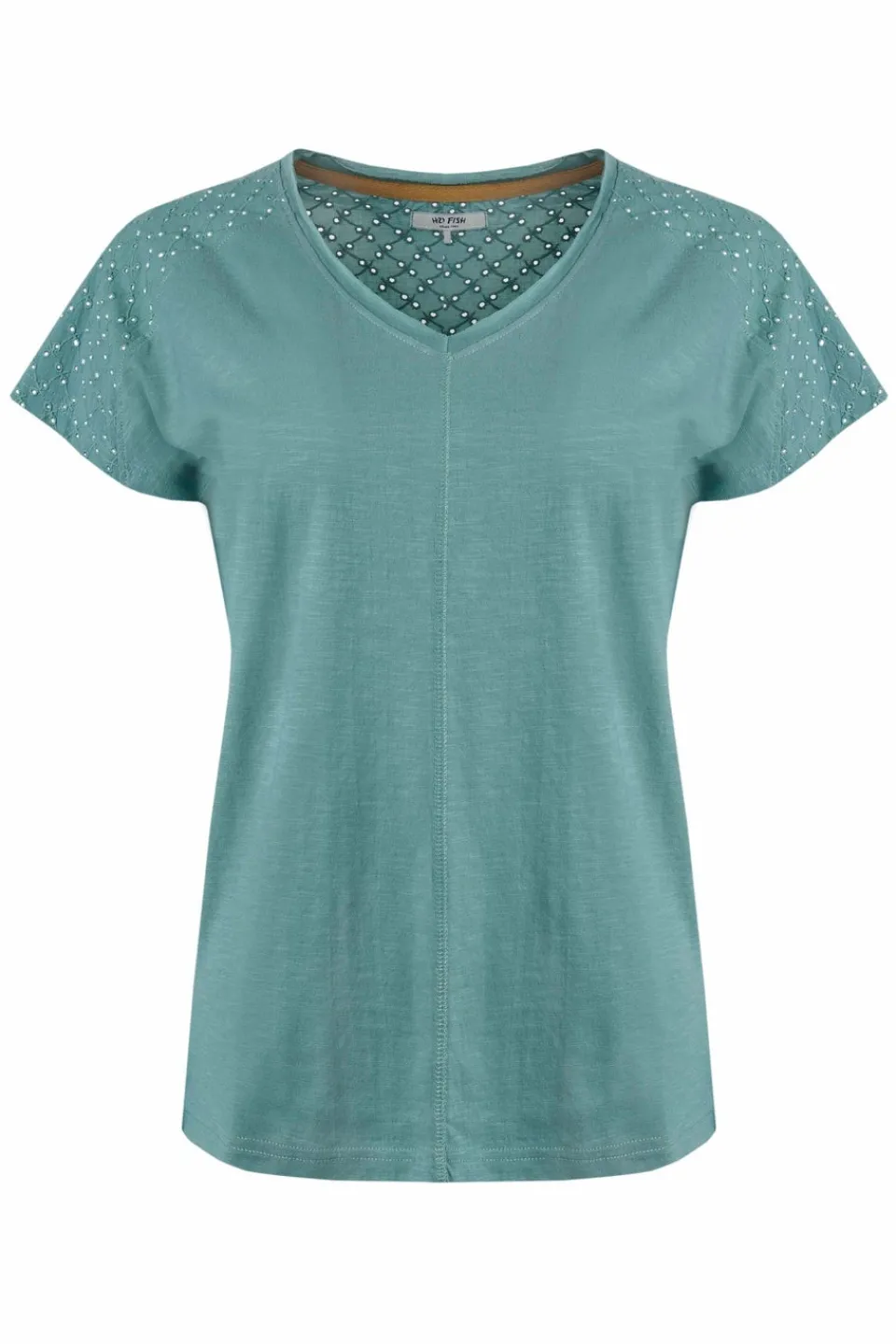 T-Shirts>Weird Fish Blue Pernille Cutaway T-Shirt