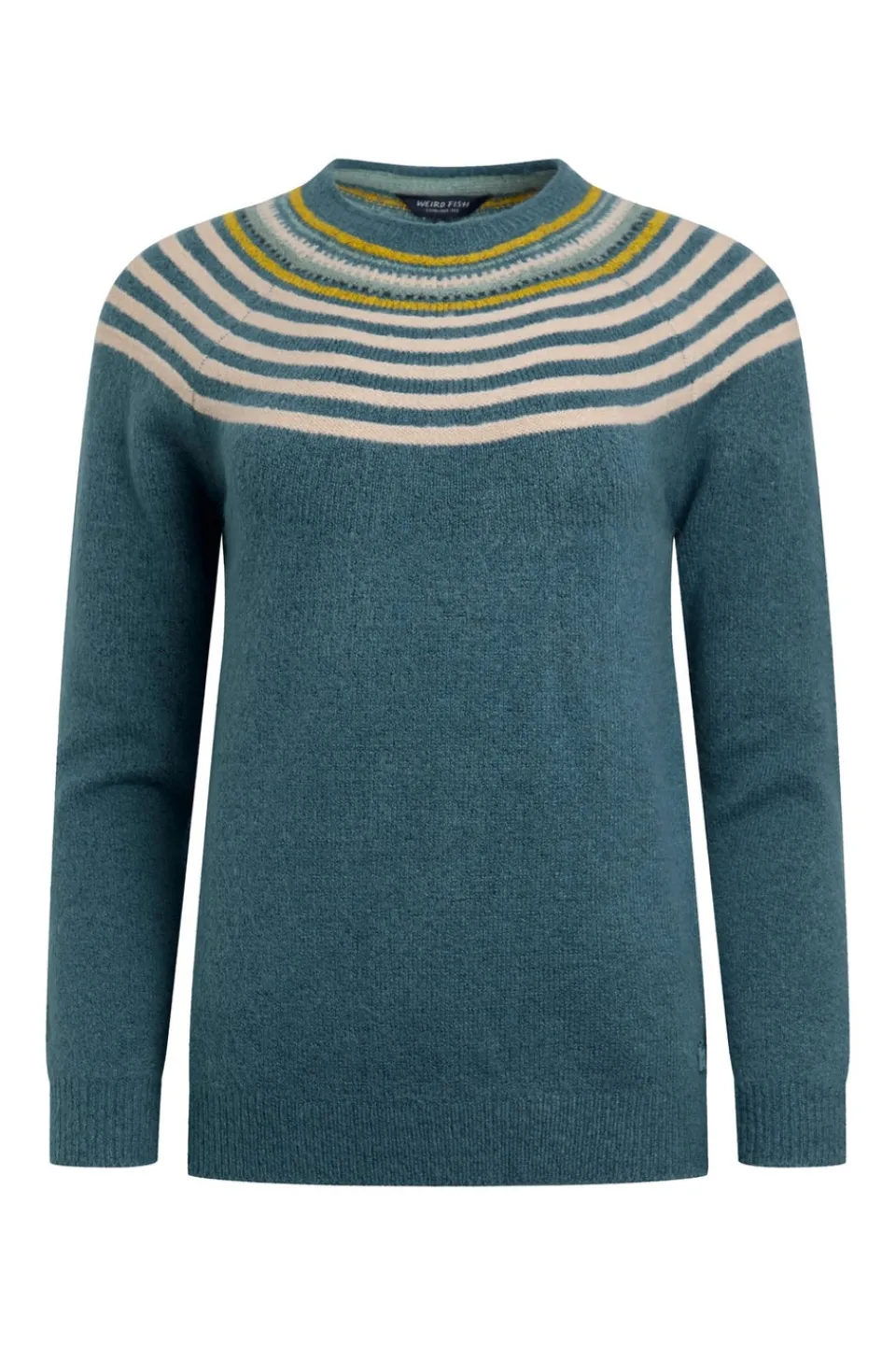 Tops>Weird Fish Blue Sinatra Patterned Knit Jumper