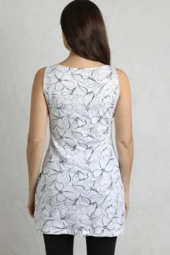 Tops>Weird Fish Cream Indus Printed Jersey Tunic