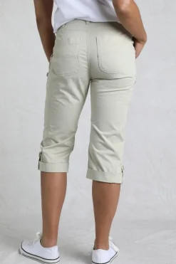 Trousers>Weird Fish Cream Salena 3/4 Length Trousers