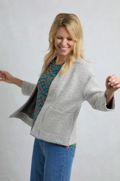 Tops>Weird Fish Cream Santosh Cropped Macaroni Kimono Cardigan