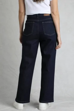 Jeans & Jeggings>Weird Fish Denim Blue Corine Wide Leg Denim Jeans