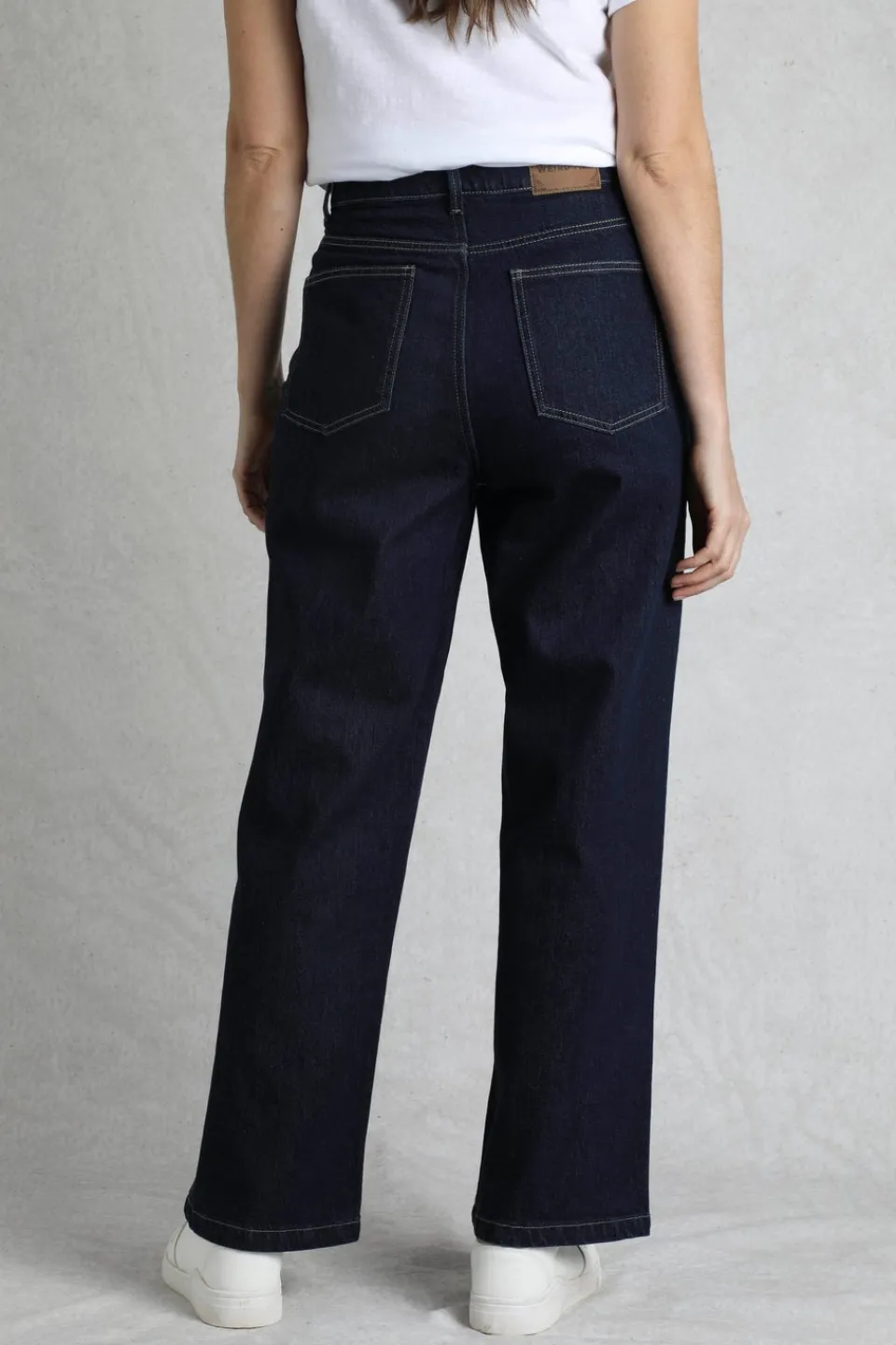 Jeans & Jeggings>Weird Fish Denim Blue Corine Wide Leg Denim Jeans