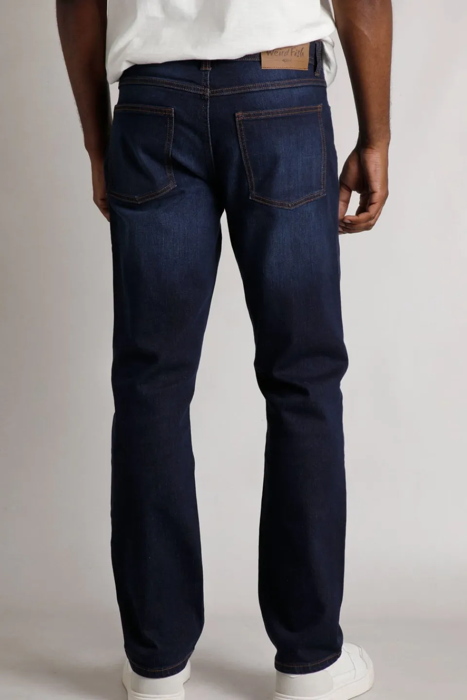 Jeans & Jeggings>Weird Fish Denim Blue Eddie Straight Leg Denim Jeans