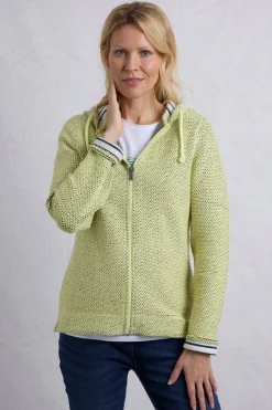 Tops>Weird Fish Green Chicoa Full Zip Macaroni Hoodie